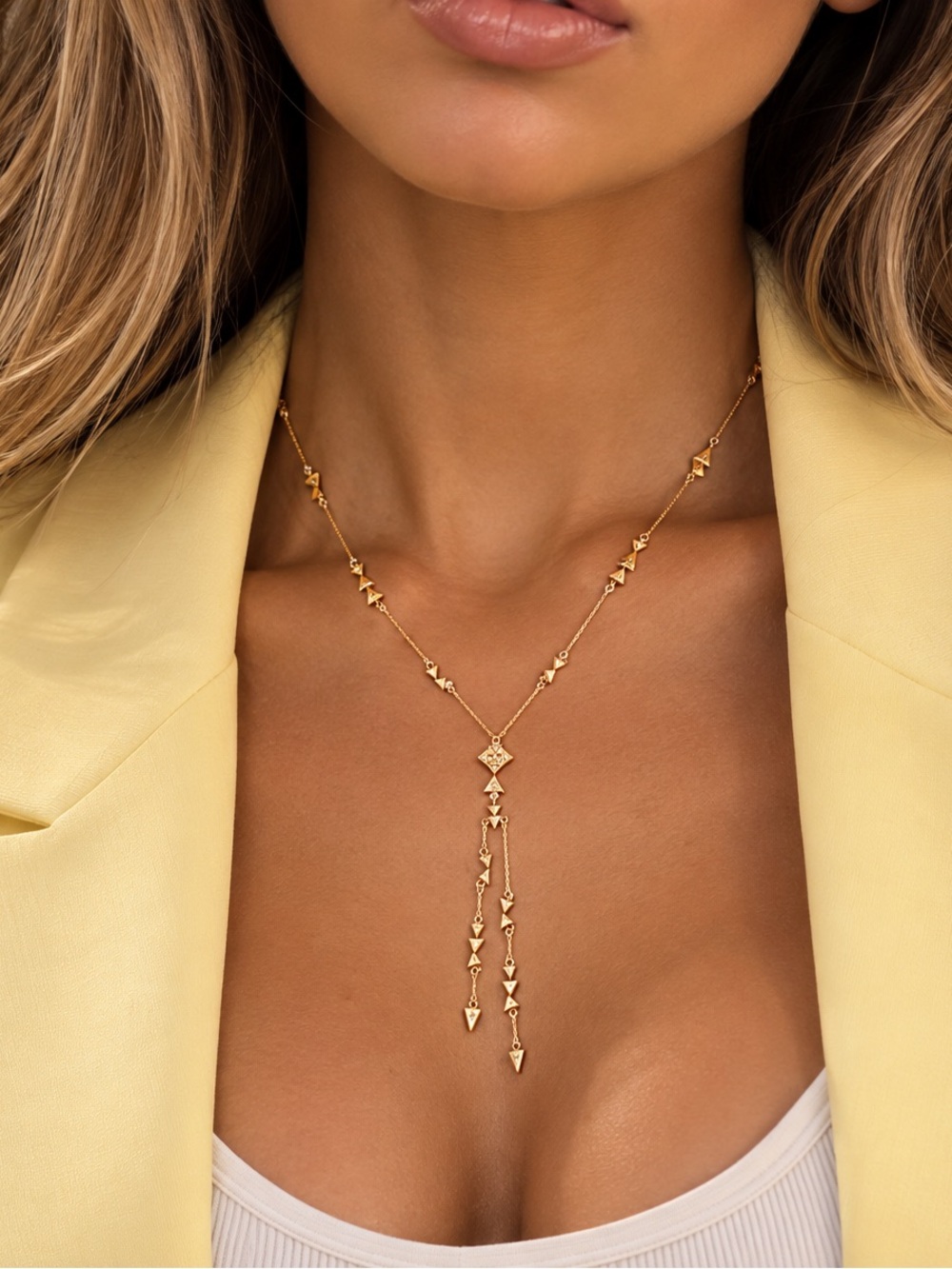 House of Harlow 1960 Gold Y-Drop Pendant Necklace